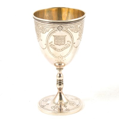 Lot 81 - Victorian silver goblet, marks worn