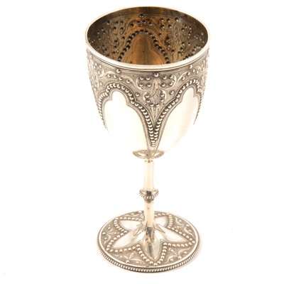 Lot 82 - Victorian silver goblet, Mappin & Webb, London 1888