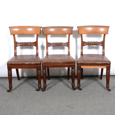 Lot 230 - Set of six early Victorian mahogany dining chairs