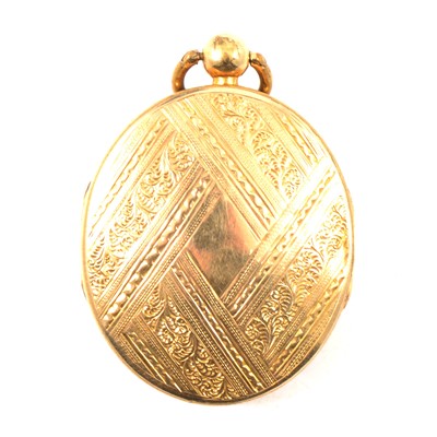 Lot 216 - A Victorian double hinged locket.