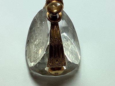 Lot 69 - An 18 carat gold signet ring and crystal intaglio seal - Leijonhfvud family crest.