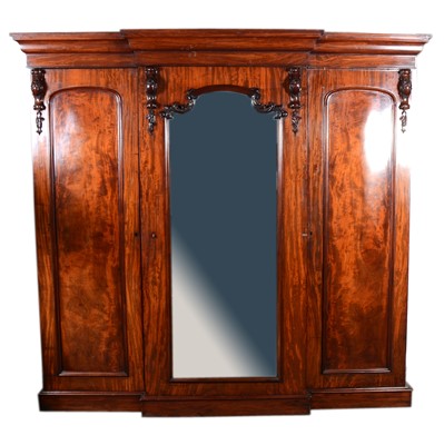 Lot 261 - Victorian mahogany triple wardrobe