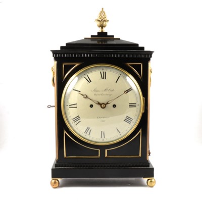 Lot 167 - George IV ebonised bracket clock