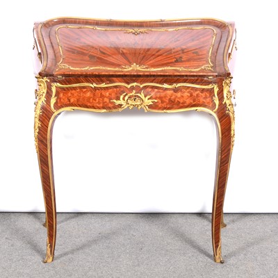 Lot 251 - Kingwood, marquetry and ormolu mounted bureau de dame, by François Linke
