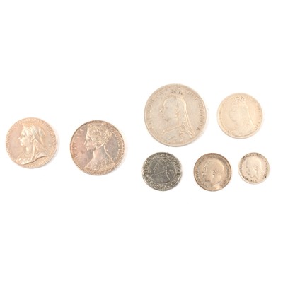 Lot 122 - A quantity of silver coins.