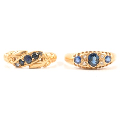 Lot 54 - Two Victorian and later gemset rings.