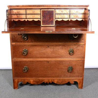 Lot 254 - Early Victorian mahogany secretaire chest