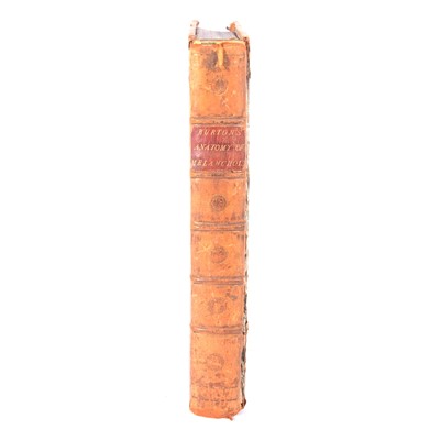 Lot 9 - Robert Burton ("Democritus Junior"), The Anatomy of Melancholy
