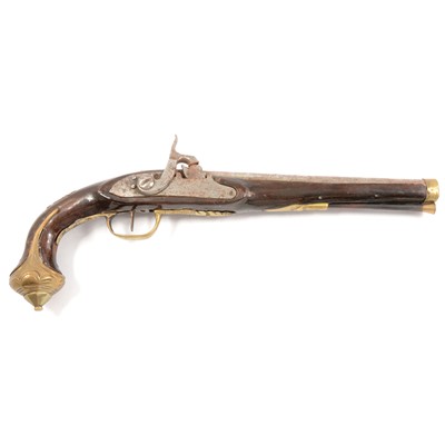 Lot 43 - Flintlock pistol, probably Indian