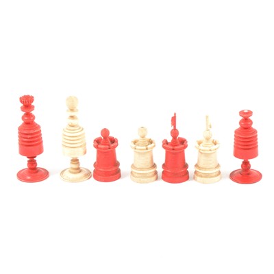 Lot 221 - Chess set, bone