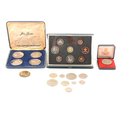 Lot 120 - A set of 4 sterling silver medallions, commemorating Sir Winston Churchill.