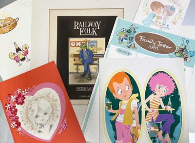 Lot 85 - James Kibart and others, quantity of loose advertising and greeting card illustrations