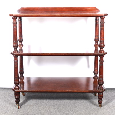 Lot 227 - Victorian mahogany open buffet/ servery