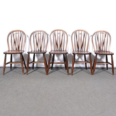 Lot 198 - Set of six elm and ash kitchen chairs by Goodearl Bros Ltd