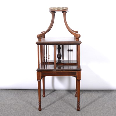 Lot 263 - Edwardian inlaid mahogany revolving bookcase