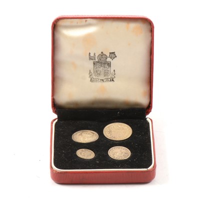 Lot 118 - A 1956 Maundy Money four coin set.