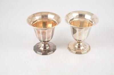 Lot 48 - Matched pair of Dutch silver pedestal vases, early 20th Century
