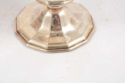 Lot 48 - Matched pair of Dutch silver pedestal vases, early 20th Century