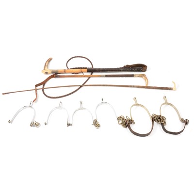 Lot 119 - Whips, crops and stirrups