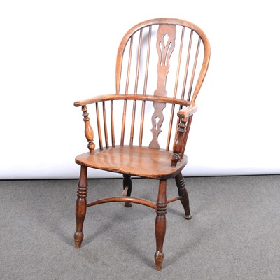 Lot 196 - Victorian elm and ash Windsor chair