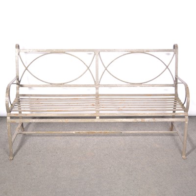 Lot 268 - Regency style wrought iron garden bench