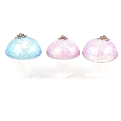 Lot 119 - John Ditchfield for Glasform, three mushroom-shaped glass paperweights