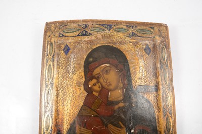 Lot 27 - Russian Icon, Madonna and Child
