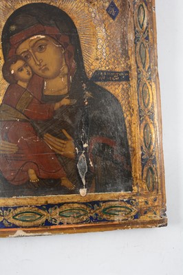 Lot 27 - Russian Icon, Madonna and Child