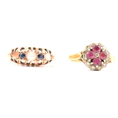 Lot 59 - Two gemset rings.