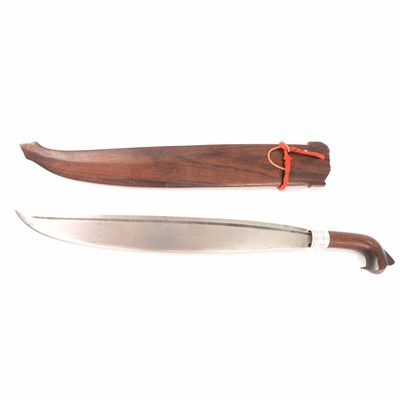 Lot 115 - WWI trench art lamp and a Ceylon knife