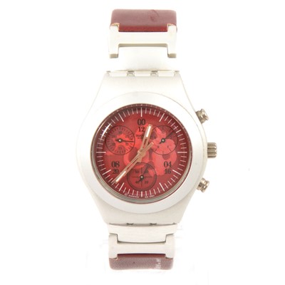 Lot 429 - Swatch - a lady's Irony 007 Specials James Bond Tomorrow Never Dies quartz chronograph.