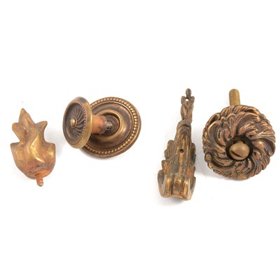 Lot 185A - A collection of vintage door furniture, brackets etc.