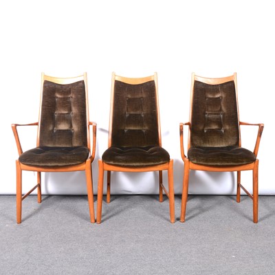 Lot 70 - Set of six teak high-backed dining chairs, by G-Plan, mid 1970s