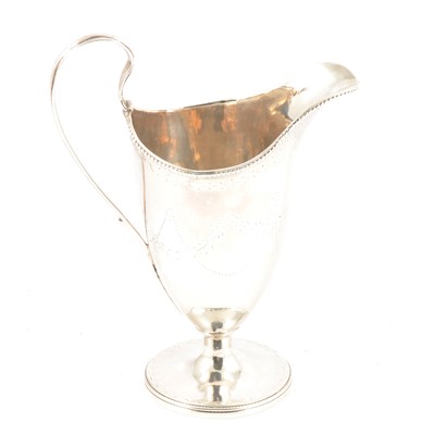 Lot 232 - Silver helmet cream jug by Robert Hennell.