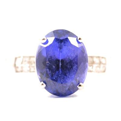 Lot 45 - Lorique - a tanzanite and diamond ring.