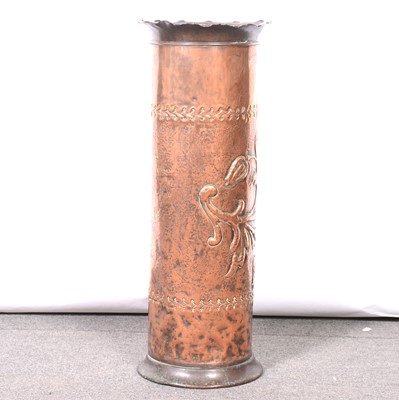 Lot 5 - Arts and Crafts copper umbrella/ stick stand