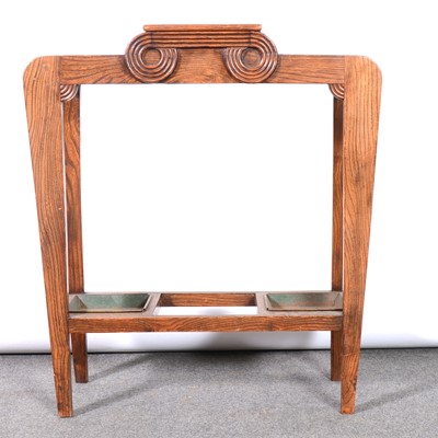 Lot 35 - An Art Deco oak stick stand