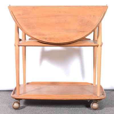 Lot 108 - Ercol, a three-tier dropleaf dinner wagon
