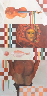 Lot 210 - John Voss, five various Surrealist artworks