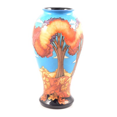 Lot 114 - Moorcroft Pottery - 'Wanderers' Sky' vase, designed by Emma Bossons.
