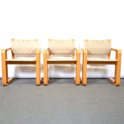 Lot 137 - Six armchairs, designed by Rud Thygesen & Johnny Sorensen for Magnus Olesen, Denmark