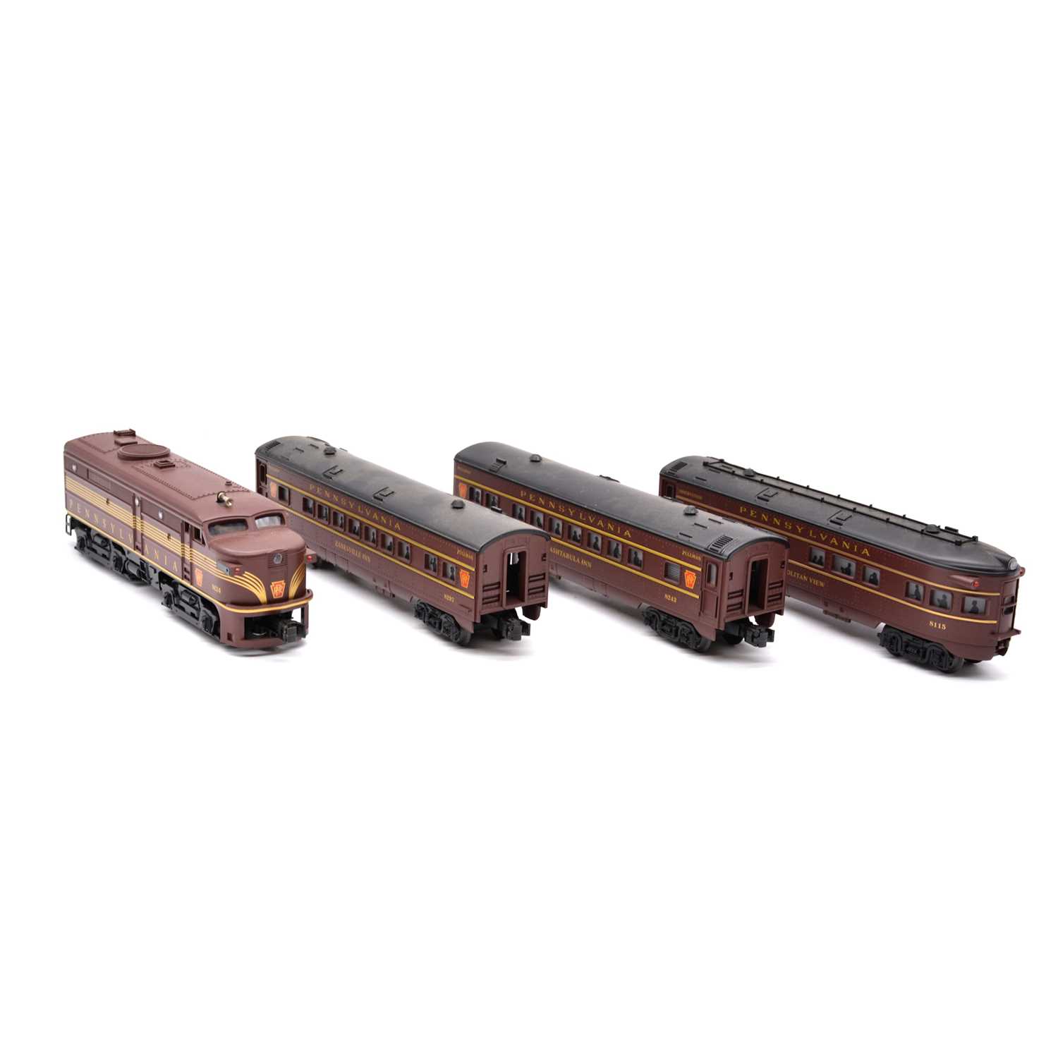 Lot 11 - Williams - Bachmann O gauge model railway 4-car locomotive group, 'Pennsylvania' etc