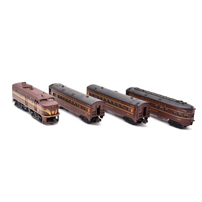 Lot 11 - Williams - Bachmann O gauge model railway 4-car locomotive group, 'Pennsylvania' etc