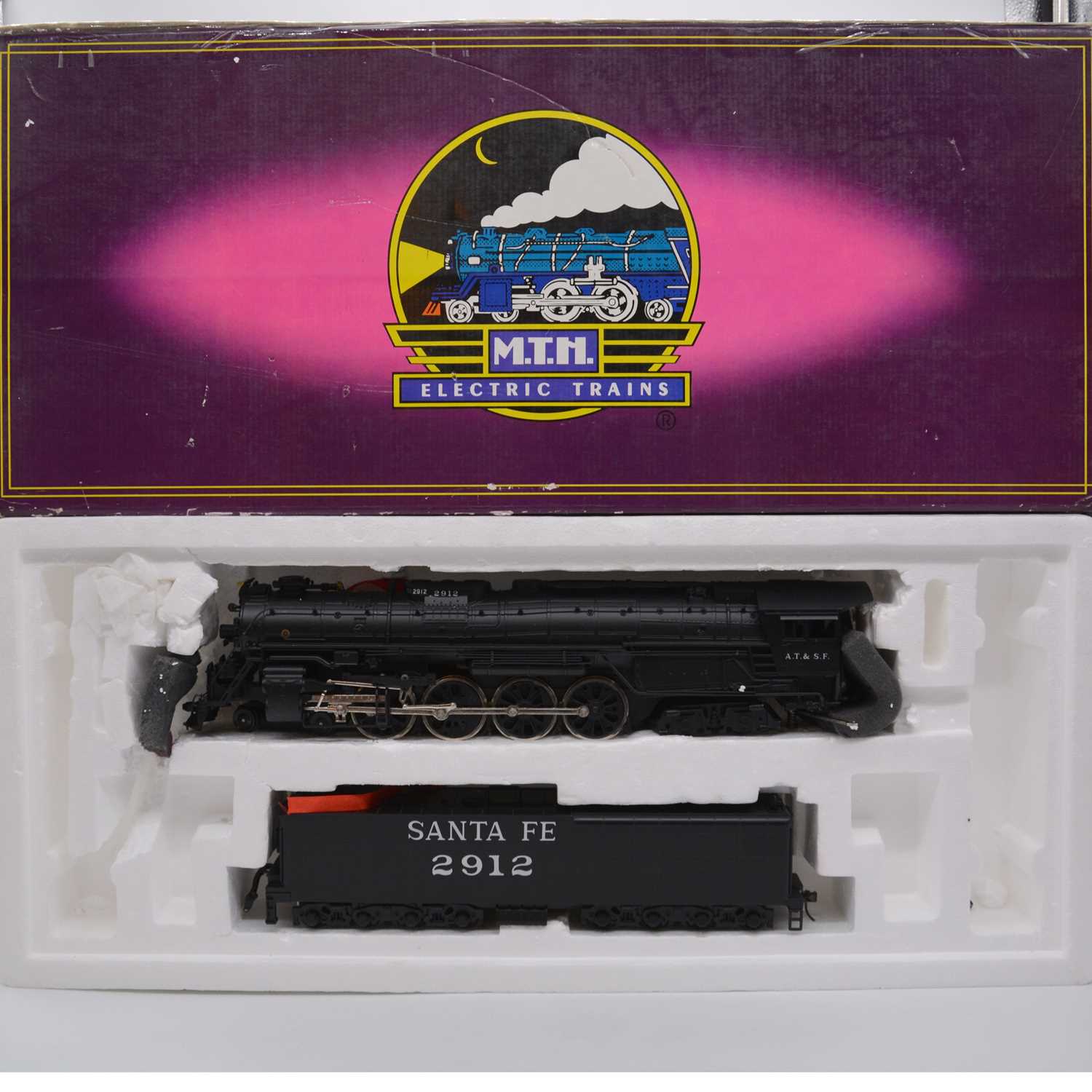 Lot 37 - Railking MTH Electric Trains O gauge locomotive with tender, ref MT-3014S 4-8-4 Northern 'Santa Fe'