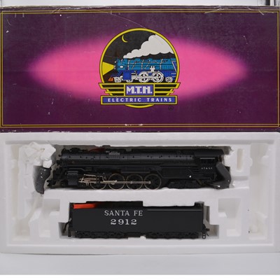 Lot 37 - Railking MTH Electric Trains O gauge locomotive with tender, ref MT-3014S 4-8-4 Northern 'Santa Fe'