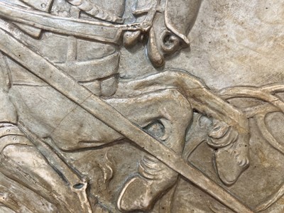 Lot 143 - The Abraham Lomax 'St George & the Dragon' Pilkington's Royal Lancastrian panel