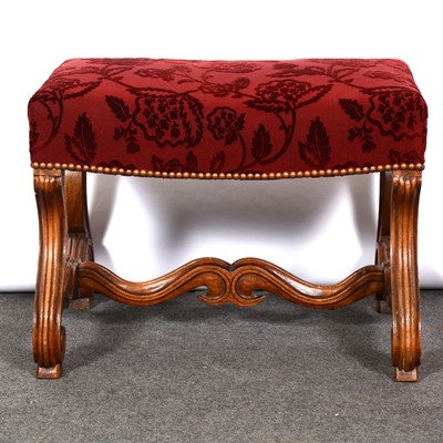 Lot 346 - French walnut stool