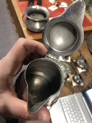 Lot 54 - Tudric pewter hot water jug, designed by Archibald Knox for Liberty & Co