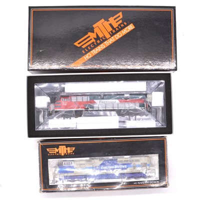 Lot 132 - Two MTH Electric Trains HO gauge model railway locomotives including ES44AC diesel etc