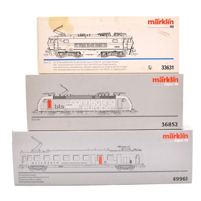 Lot 281 - Marklin HO gauge model railway, two locomotives and a powered car
